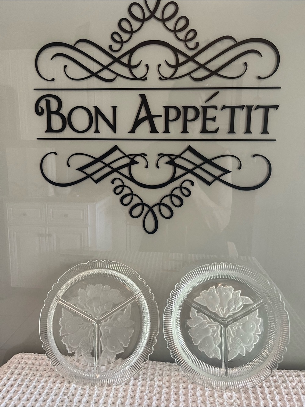 Vintage Imperial
Glass Intaglio Fruit 3-
Section Relish Dishes
- Set of 2 532